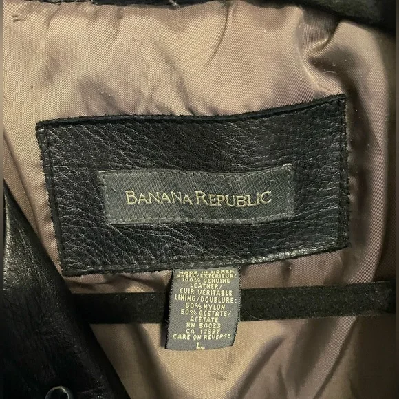 Vintage 90’s Banana Republic Leather Jacket - Picture 4 of 4